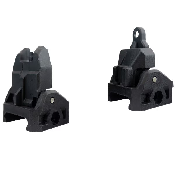 Ripsaw flip up rail mounted sights folded and deployed on marker