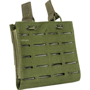 Valken Multi Rifle Double Magazine Pouch in OD Green with laser-cut MOLLE webbing for tactical and airsoft loadouts.
