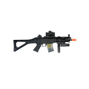 M82p Fully-Semi Automatic Airsoft Rifle showing scope, trigger, muzzle, magazine, and rifle grip