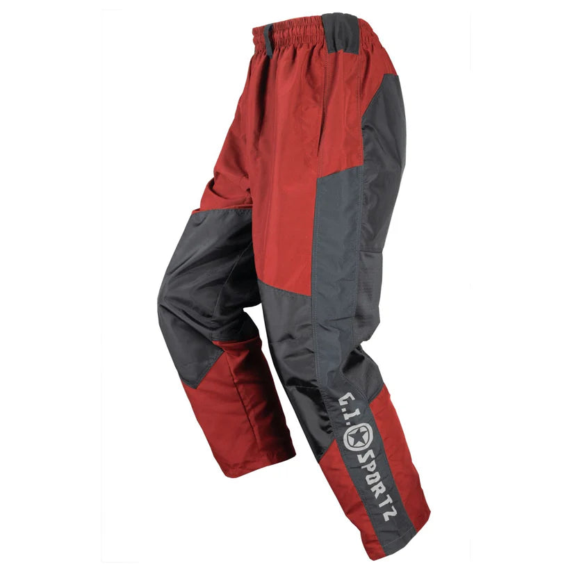 G.I. Sportz Grind Paintball Pants - Black/Red | Lightweight Tournament Pants
