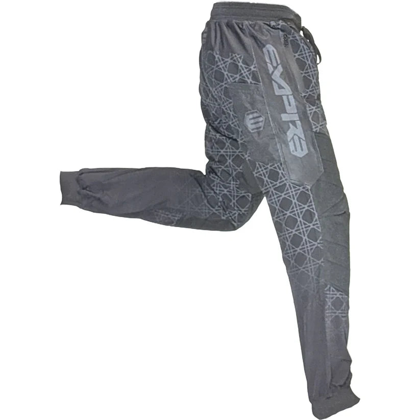 Empire Pro Jogger All Over Black Grey right side view with left knee bent