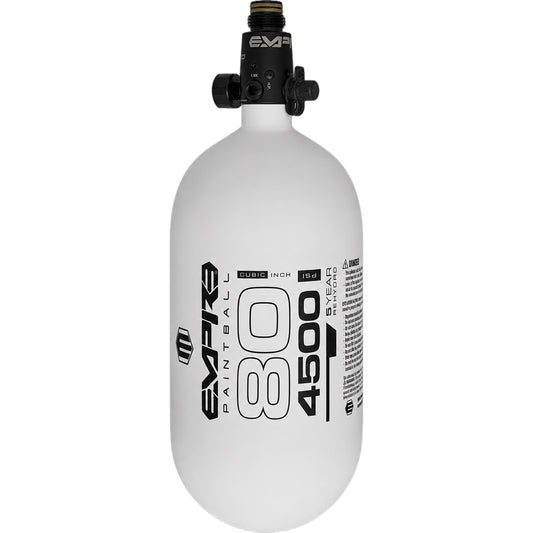 Empire Ultra Light Tank With FLO PRO - 80ci - White with Black Logo