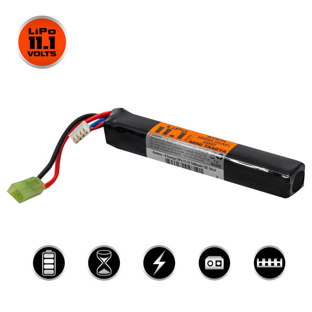 Valken LiPo 11.1v 1200mAh 15C/30C Stick Airsoft Battery (Small Tamiya)