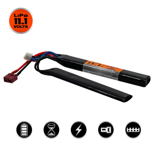 Valken LiPo 11.1v 1200mAh 15C/30C Split Airsoft Battery (Dean)