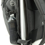 Valken Phantom Tactical Backpack – Black paintball gear bag showing laptop