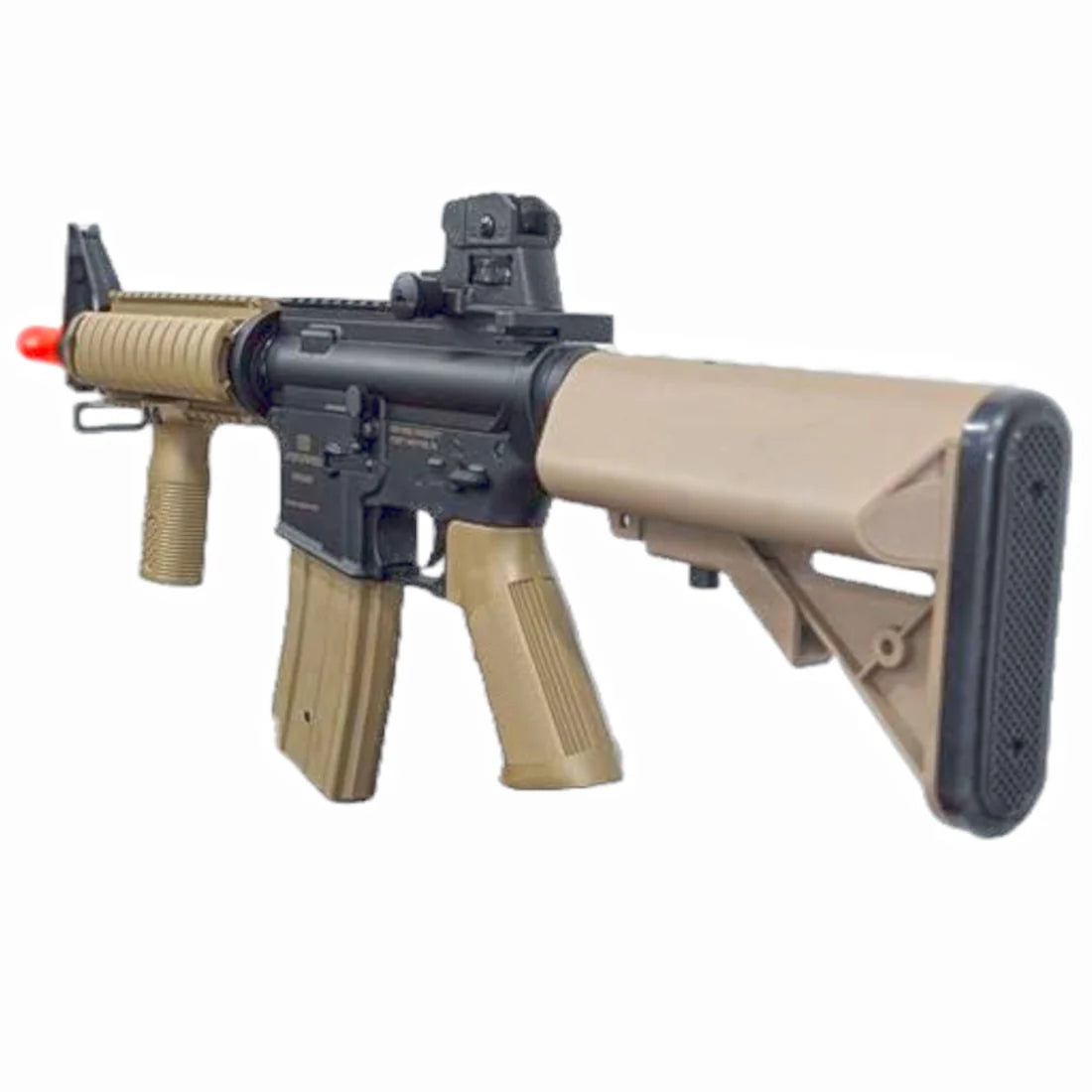 Air Raid AR6BB Airsoft AEG Rifle Kit Full Metal Gears - Tan left angel view of the rifle