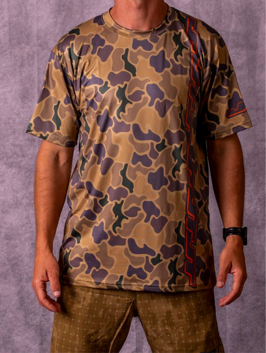 JT Stretch Air T-Shirt - Racing Camo - Hunter Orange