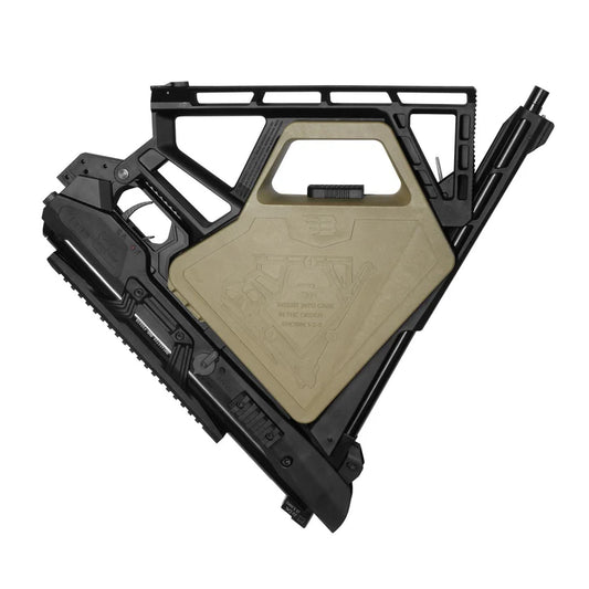 Black Bunker BM8 .177 Cal 24J Folding Air Rifle – Black folded 