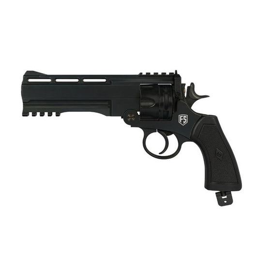 First Strike Roscoe .50 Cal Paintball Revolver side view with CO2 grip
