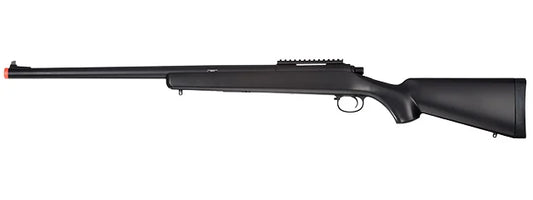 HFC Bolt Action CO2 Airsoft Sniper Rifle with black tactical finish, full left-side view