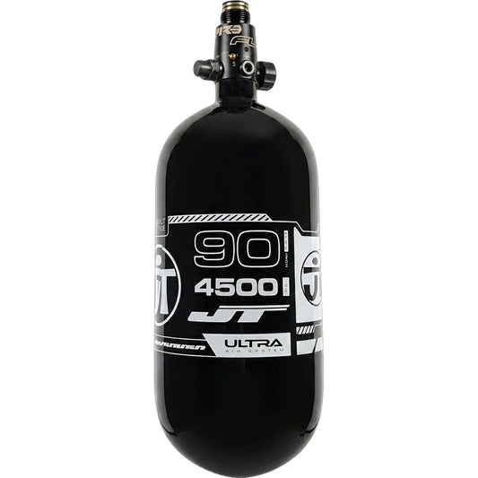 JT Ultra Light Tank with FLO Pro Reg - 90ci - Black with White Logo