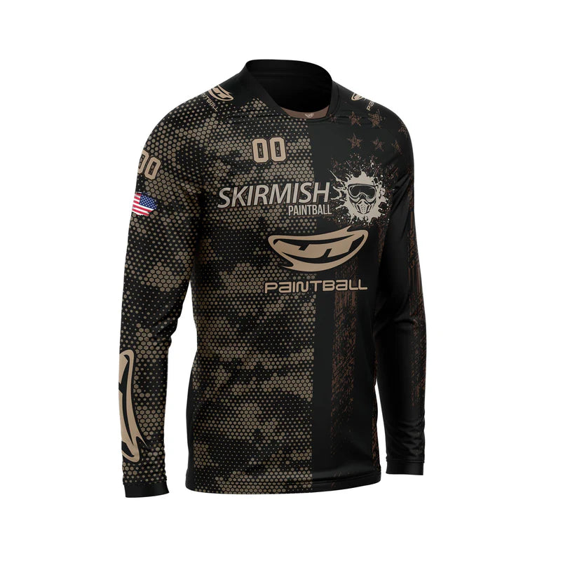 JT USA Skirmish ION Contact Jersey in USA Navy – Limited Edition Paintball Jersey