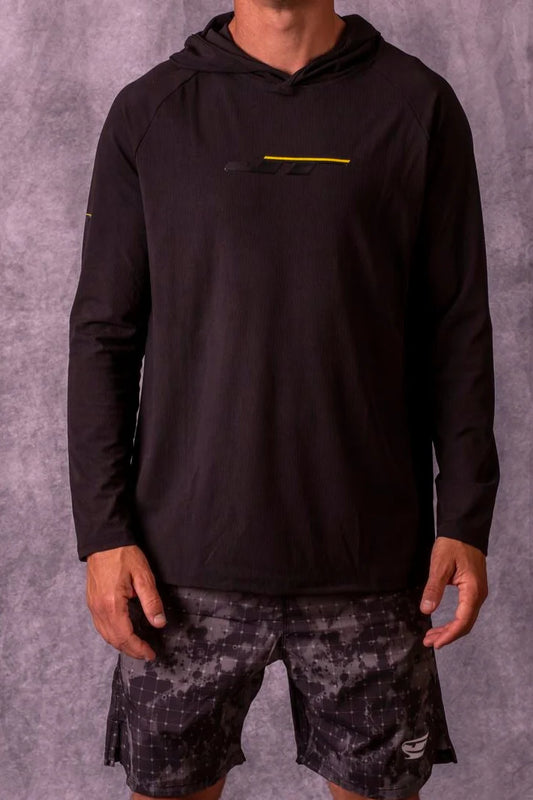 JT Venture Light Breeze Hoodie - Raven - Grey with JT logo