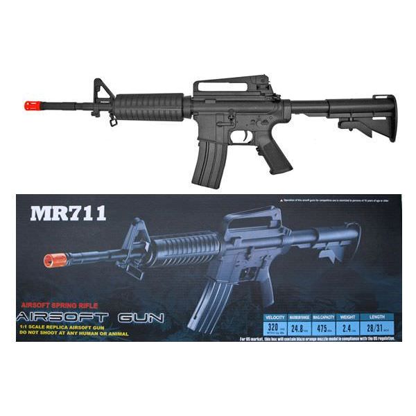 Well MR711 M4 Rifle with FPS 275 Spring Airsoft Gun