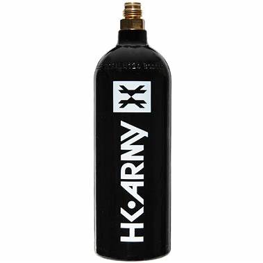 HK Army 20oz CO₂ Paintball Tank – Black Aluminum, DOT/TC Certified