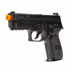 SIG Sauer ProForce P229 Green Gas Airsoft Pistol side view showing full-metal slide and black grip