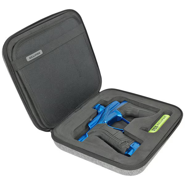 Eclipse Ego LV2 open view of the carrying case with paintball marker and battery