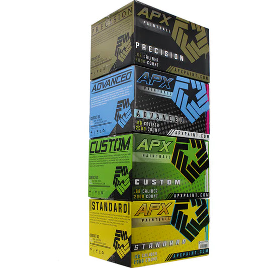 Valken VGC white box 68 caliber paintballs. 2000 count quantity, various shell and fill color combinations available
