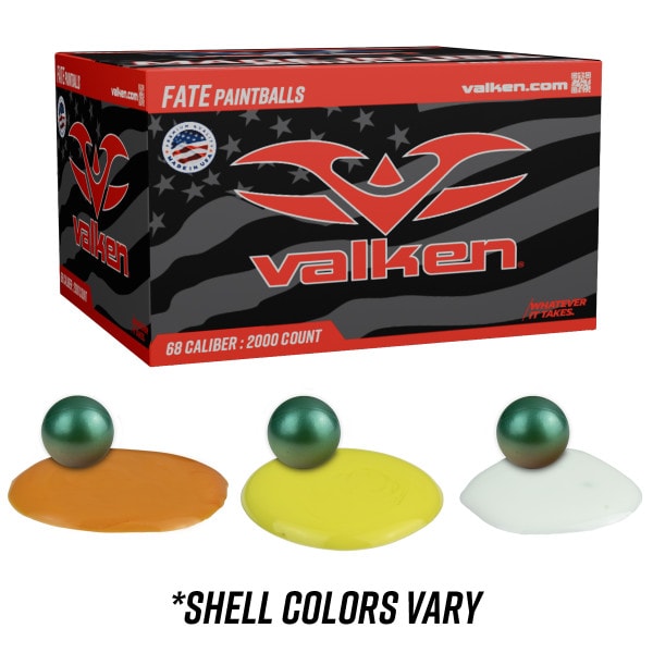 Valken Fate .68 Cal Paintballs – 2,000round case