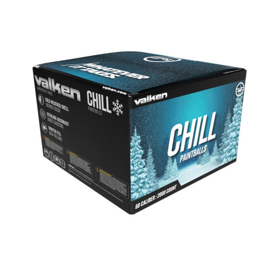 Valken Chill .68 Caliber Winter Formula Paintballs - 2,000 Count | Reliable Cold Weather Performance