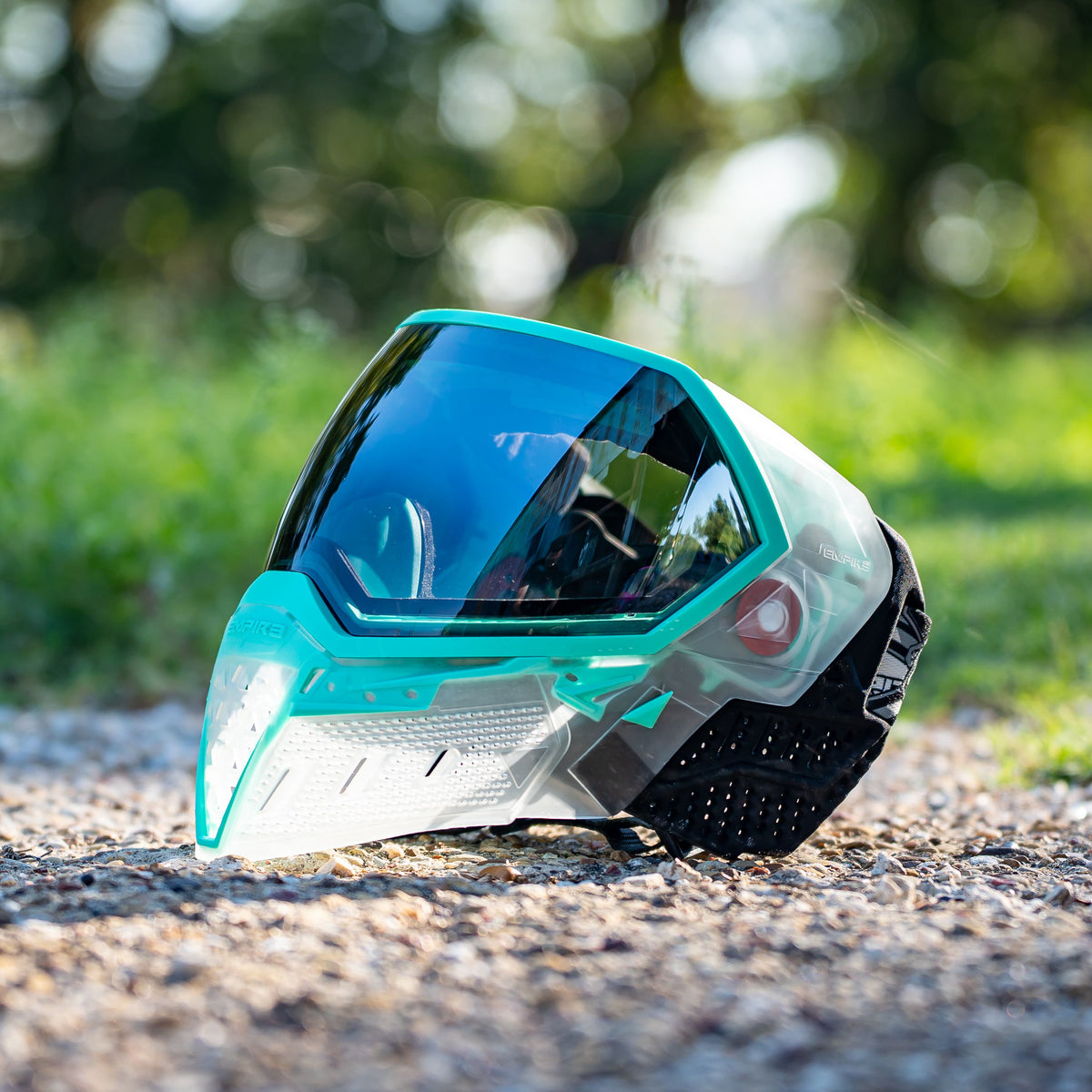Empire EVS Crystal Clear / Teal w/ SIlver Mirror Fade Lens