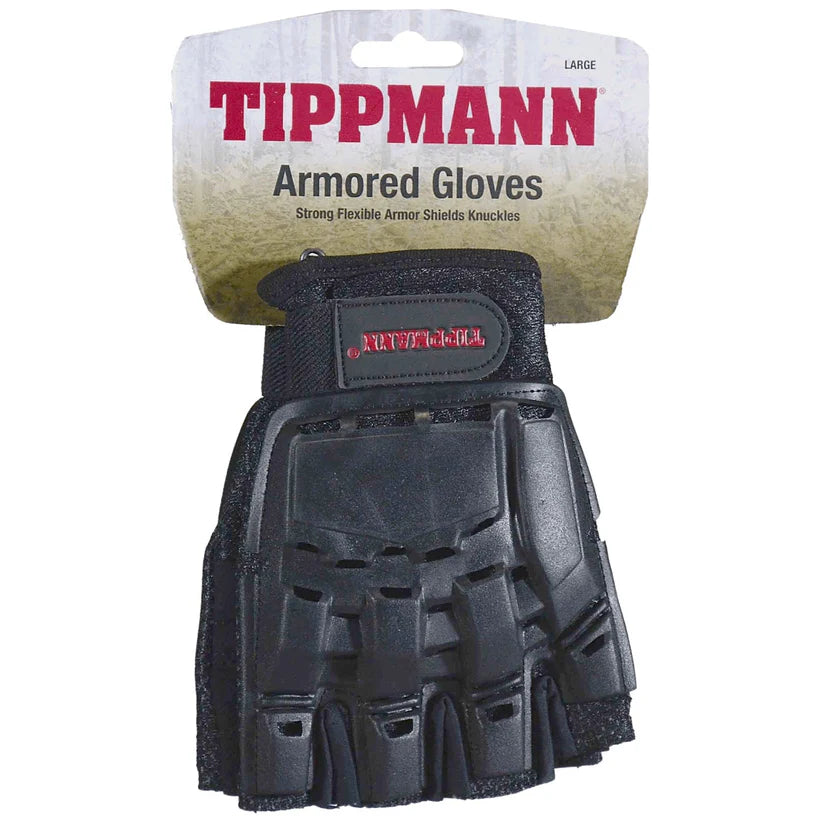 Tippmann Armored Gloves – Front View Black