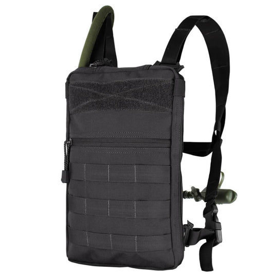 Condor Tidepool Hydration Carrier in Black, a lightweight and durable hydration pack designed for tactical operations, perfect for staying hydrated in any environment.