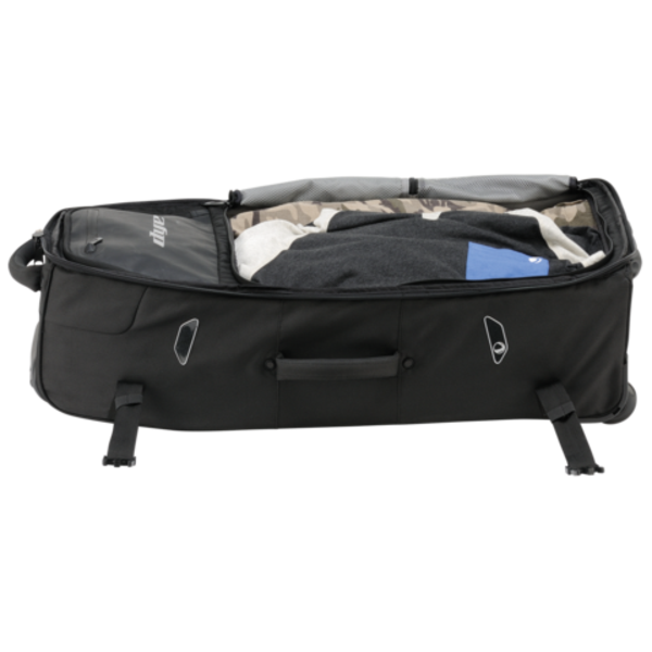 Dye Navigator 2.50S Gear Bag in Black – Rolling travel bag for paintball gear and markers side view

