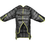 Back view of the Valken Overshield Zombie Paintball Chest Protector featuring full upper body padding and flexible construction.