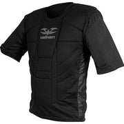 Rear angled view of the Valken Impact Padded Paintball Shirt with lightweight breathable construction for unrestricted movement.