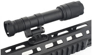ACW M640C Scout Light Pro 640 lumen black flashlight mounted on M-LOK rail