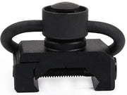 Black ACW QD Sling Mount Installed on Picatinny Rail - Secure Sling Attachment