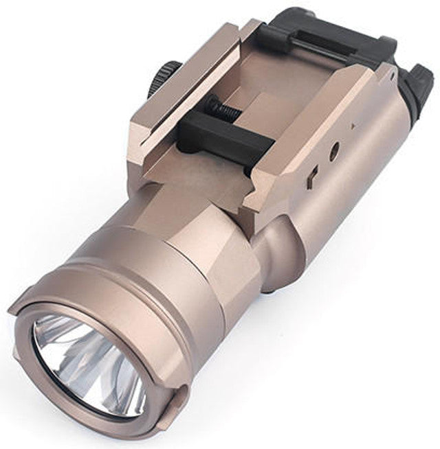 ACW XH35 dark earth aluminum tactical pistol light close-up