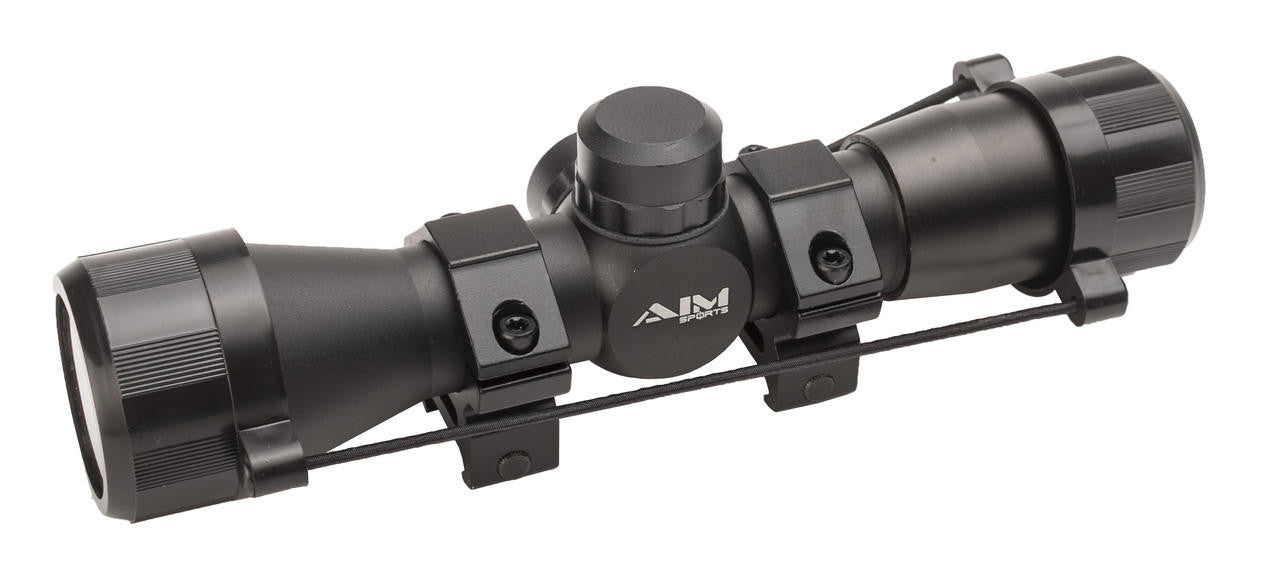 Aim Sports 4x32 Compact Mil-Dot Scope w/ Rings – Black