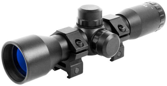 Aim Sports 4x32 compact rangefinder scope with rings in black