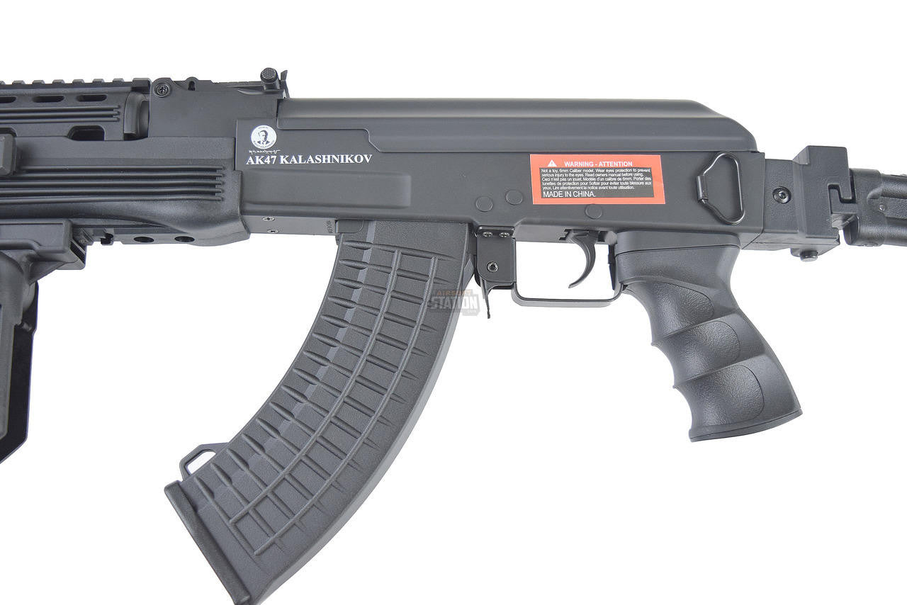Cybergun AK47 Kalashnikov 60th Anniversary RIS AEG Airsoft Rifle – Full Metal, Version 3 Gearbox, Tactical AEG