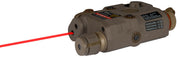 AMA PEQ-15 L.E.D. White Light/Red Laser, Dark Earth with laser beam 
