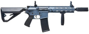 Arcturus LWT MK-II CQB 10" AEG Rifle Two-Tone starter pack - right side view of the Airsoft rifle showing pistol grip, attached magazine, stock, muzzle, iron sight, trigger, and foregrip
