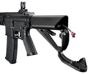 Arcturus NEO MOD1 SBR 7.9 inch AEG ME Airsoft Rifle in black battery connector compartment