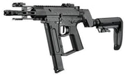 Left angle view of ARCTURUS C.A.T. Valor AEG Airsoft Rifle full side view in black finish