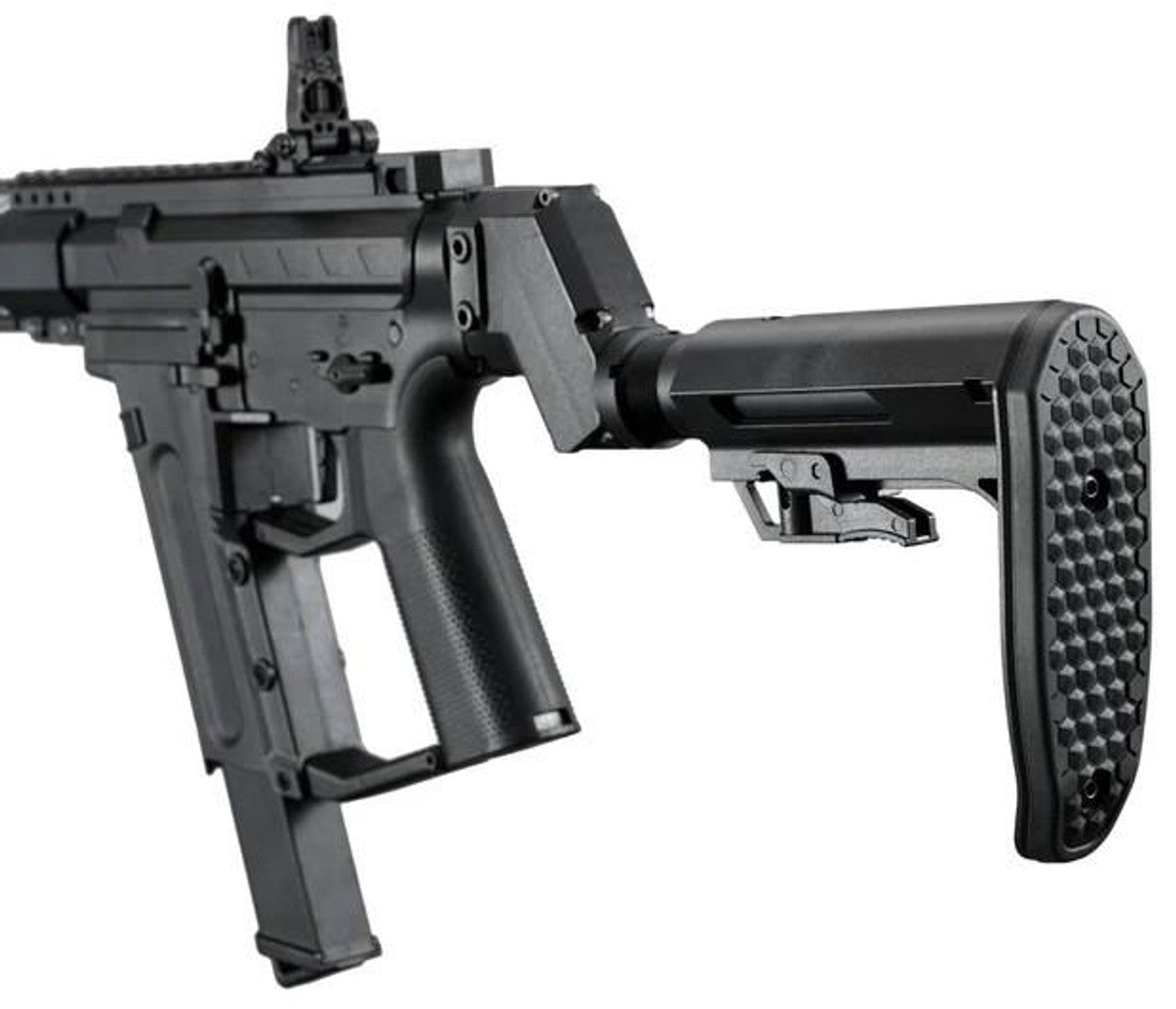 ARCTURUS C.A.T. Valor AEG Airsoft Rifle - magazine and extendable stock view