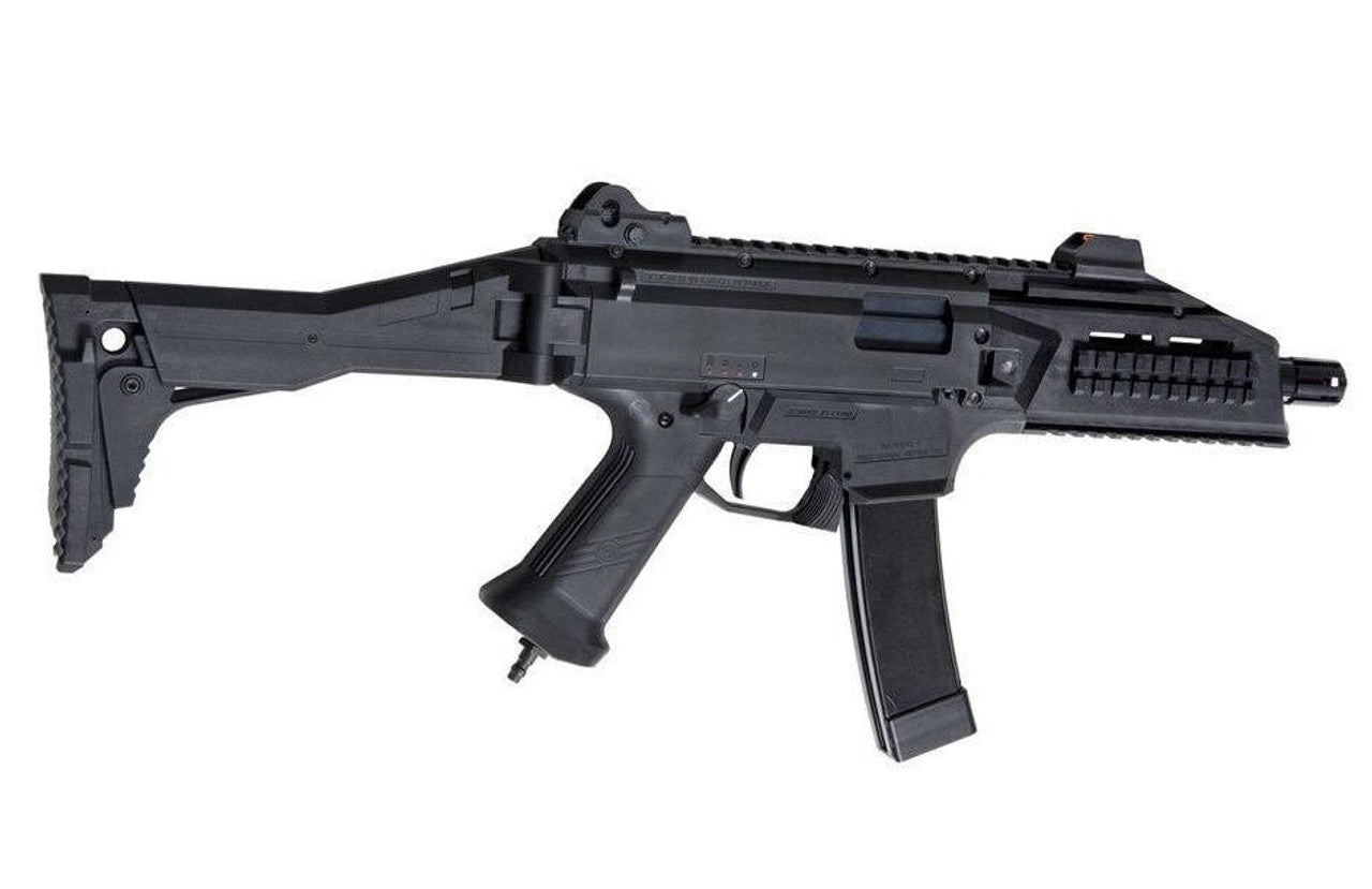 Top view of ASG CZ Scorpion EVO 3 A1 Airsoft SMG with full rail system and compact CQB-friendly frame