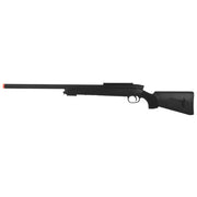ASG Steyr SSG 69 P2 black bolt action airsoft sniper rifle with adjustable stock and scope mount