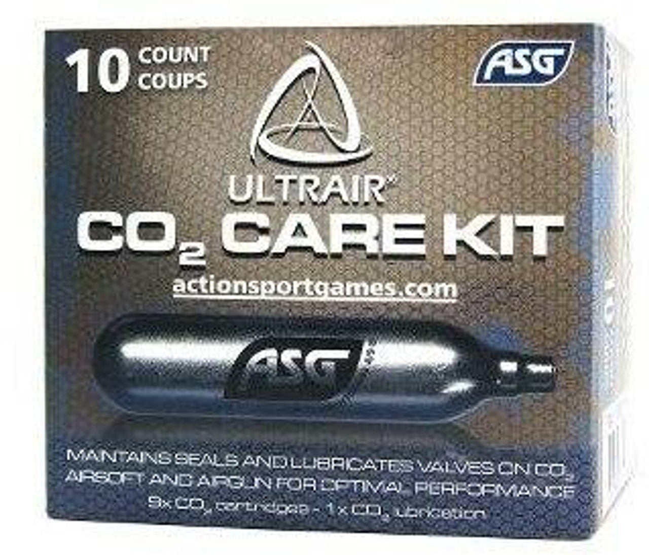 ASG ULTRAIR 12g CO₂ Care Kit – Auto-Lubricating Cartridges for Airguns & Airsoft Pistols