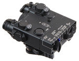 Atlas Custom Works aluminum DBAL-A2 aiming device in black left angel showing back with switches 