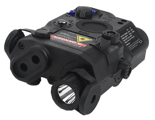 Atlas Custom Works LA-5C PEQ15 Blue Laser and Flashlight, frontal view 