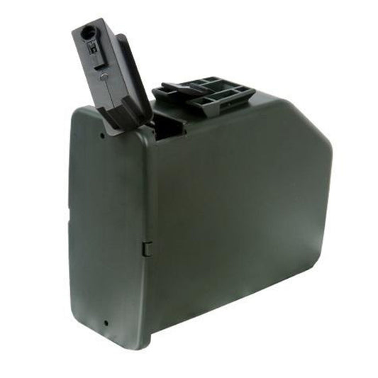 Auto Winding Drum Magazine for A&K M249 SAW Airsoft Gun with 2,500 Round Capacity