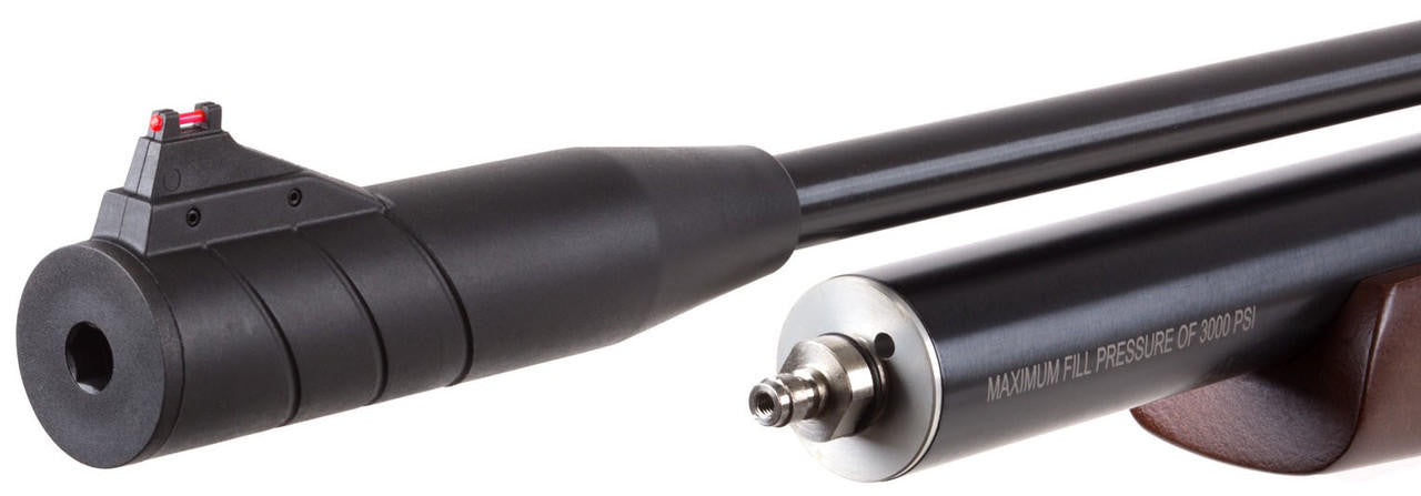 Front side view of muzzle and CO2 cartridge connector