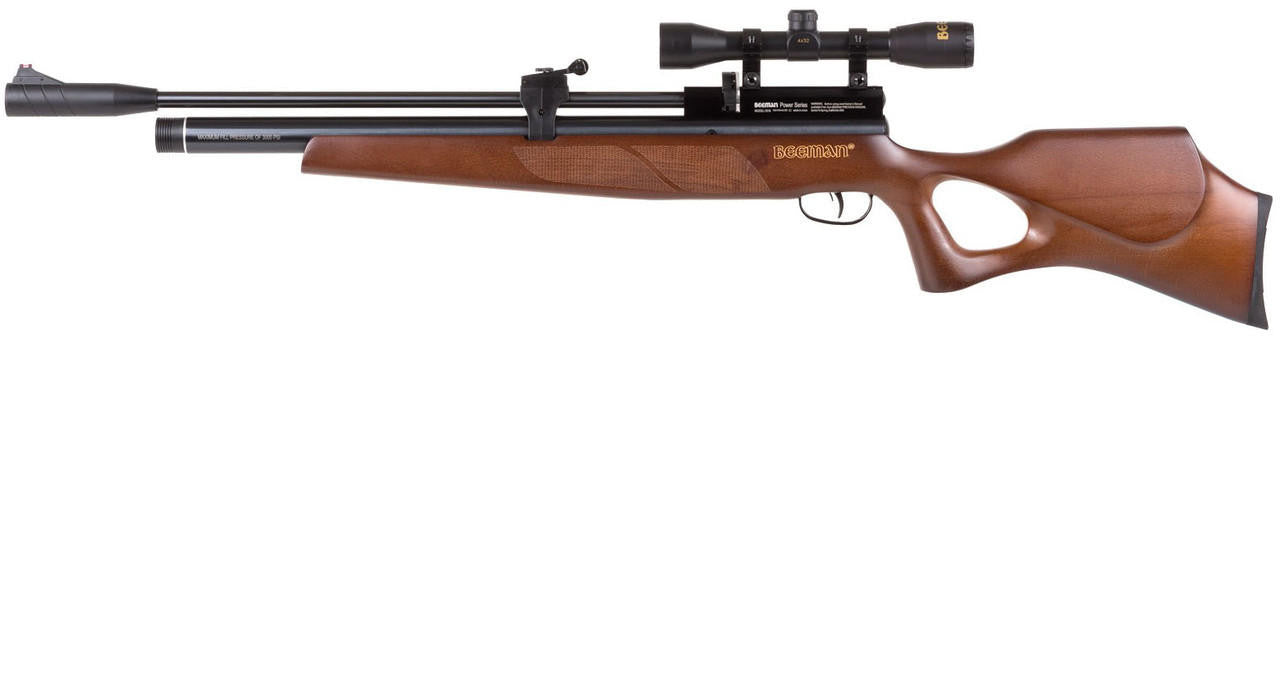 Beeman Commander PCP .22 Air Rifle Combo, Wood – Power & Precision
