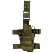 "Lancer Tactical 322GN Nylon Tornado Drop Leg Holster in Olive Drab Green, made from durable 600D nylon, designed for quick access, adjustable fit, and secure retention for medium to large pistols.